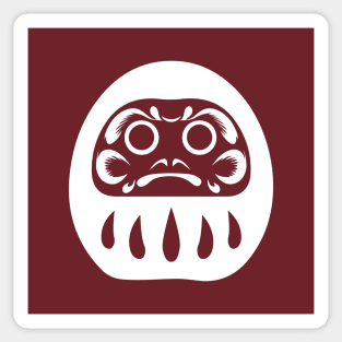 Japanese White Daruma Sticker